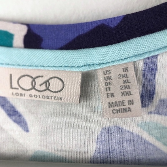 Logo by Lori Goldstein Printed Tunic with Asymmetrical Hem - Picture 5 of 10